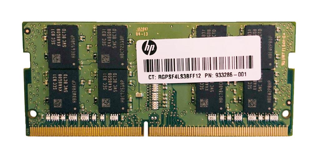 933286-001 HP 16GB SoDimm PC21300 Memory