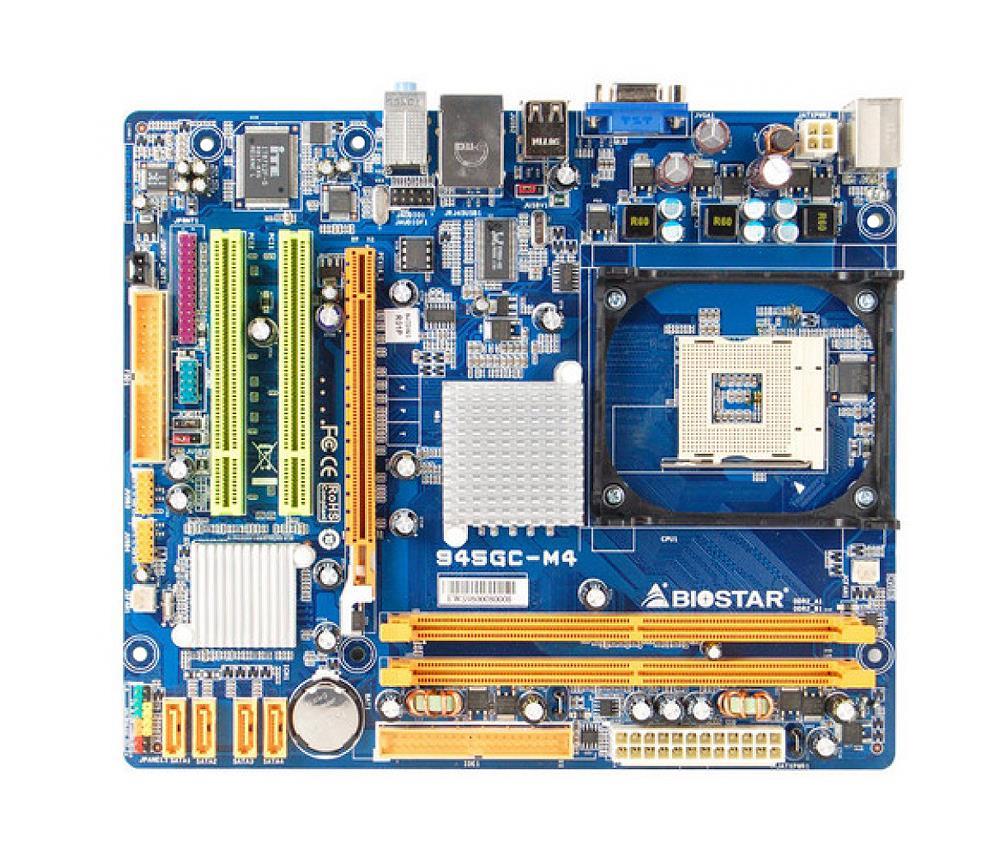 945GC-M4-BO-R Biostar Socket 478 Intel 945GC + ICH7 Chipset Intel Pentium 4/ Celeron D/ Celeron Processors Support DDR2 2x DIMM 4x SATA 3.0Gb/s Micro-ATX Motherboard (Refurbished)