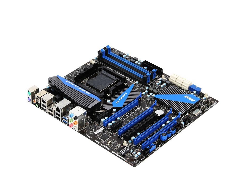 990FXA-GD80 MSI Socket AM3+ AMD 990FX/ SB950 Chipset AMD FX/ AMD Phenom II/ AMD Athlon II/ AMD Sempron 100 Series Processors Support DDR3 4x DIMM 6x SATA 6.0Gb/s ATX Motherboard (Refurbished)