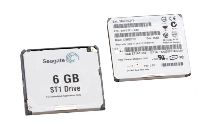 9AF232-040 Seagate ST1 Series 6GB 3600RPM CompactFlash (CF+) Type II 2MB Cache 1-inch Internal Hard Drive