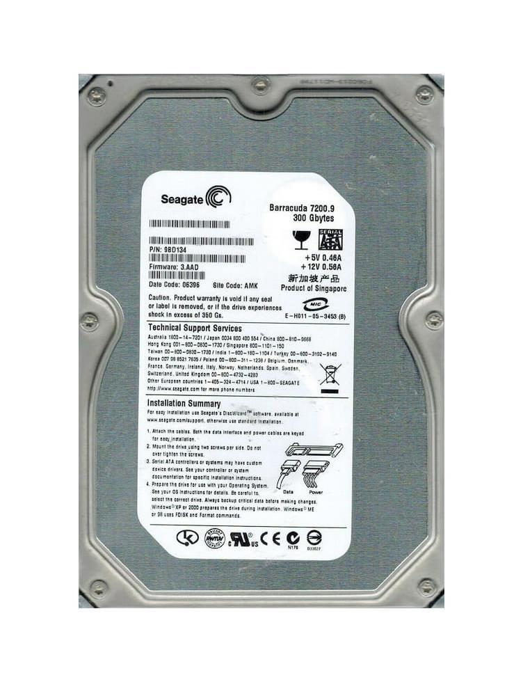 9BD134-160 Seagate Barracuda 7200.9 300GB 7200RPM SATA 3Gbps 8MB Cache 3.5-inch Internal Hard Drive