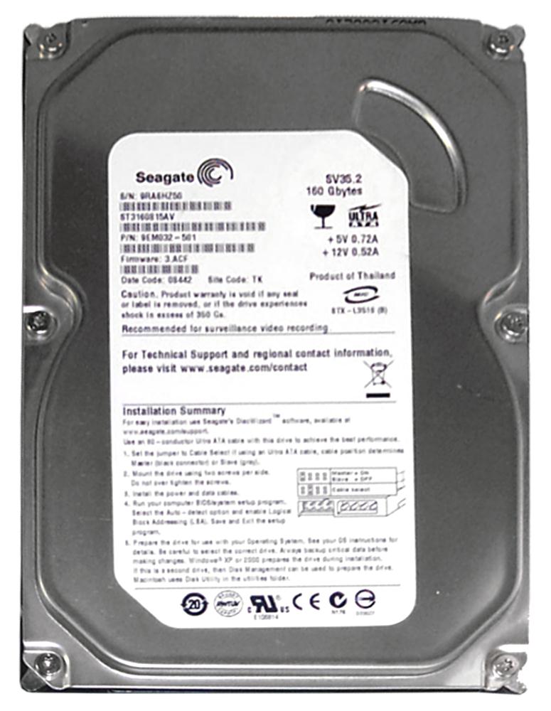 9EM032-501 Seagate SV35.2 Series 160GB 7200RPM ATA-100 8MB Cache 3.5-inch Internal Hard Drive