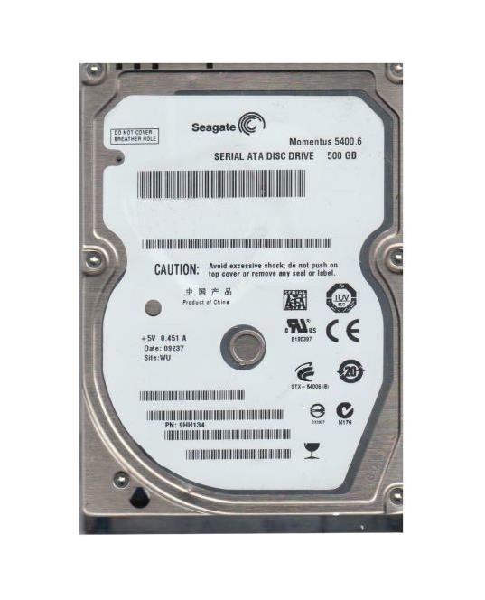 9HH134-502 Seagate Momentus 5400.6 500GB 5400RPM SATA 3Gbps 8MB Cache 2.5-inch Internal Hard Drive