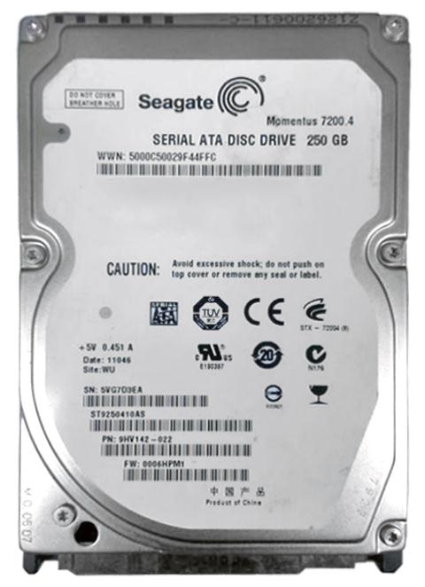 9HV142-022 Seagate Momentus 7200.4 250GB 7200RPM SATA 3Gbps 16MB Cache 2.5-inch Internal Hard Drive