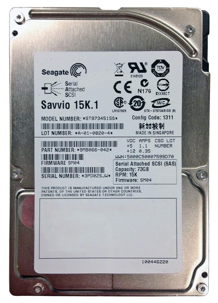 9MB066-042 Seagate Savvio 15K 73.4GB 15000RPM SAS 3Gbps 16MB Cache 2.5-inch Internal Hard Drive