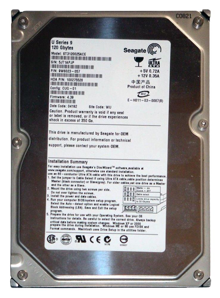 9W6023-057 Seagate U9 120GB 7200RPM ATA-100 2MB Cache 3.5-inch Internal Hard Drive