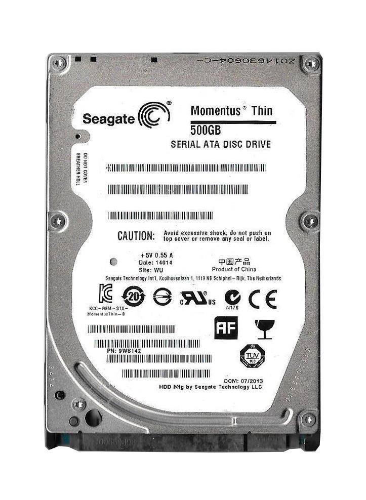 9WS142-031 Seagate Momentus Thin 500GB 5400RPM SATA 3Gbps 16MB Cache 2.5-inch Internal Hard Drive