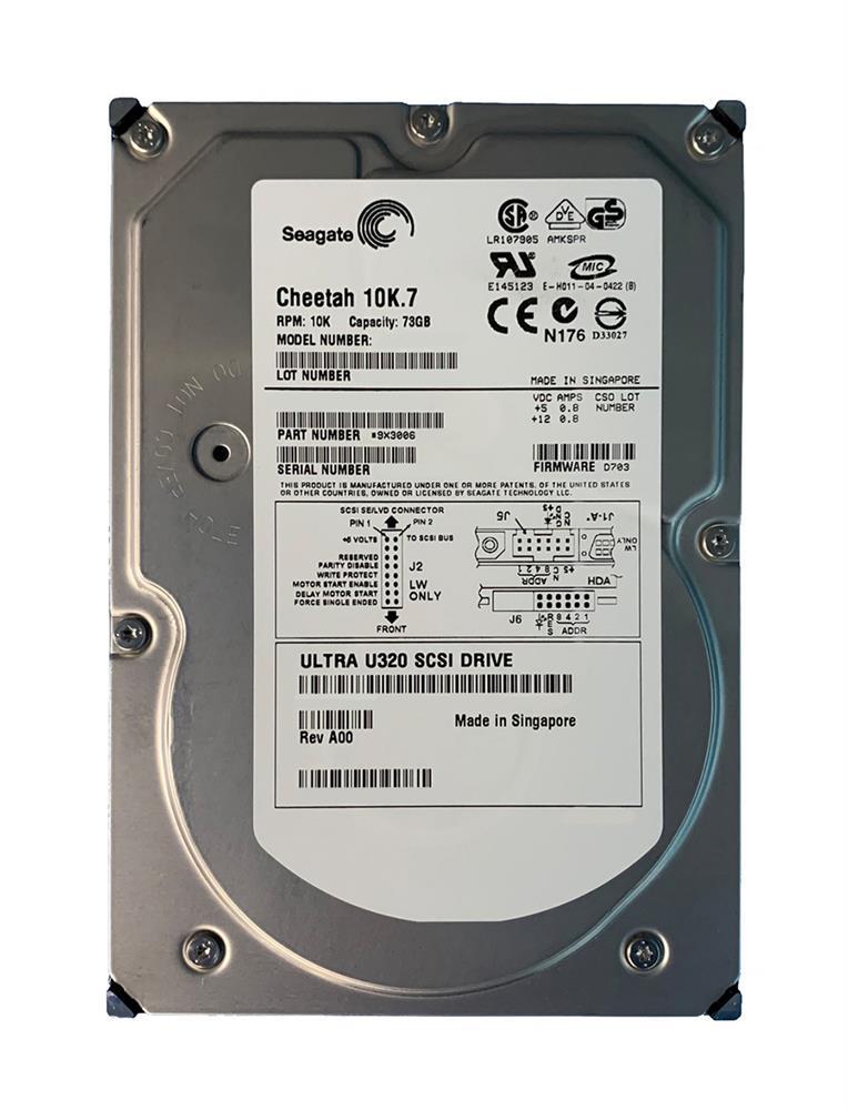 9X3006-105 Seagate Cheetah 10K.7 73.4GB 10000RPM Ultra-320 SCSI 80-Pin 8MB Cache 3.5-inch Internal Hard Drive