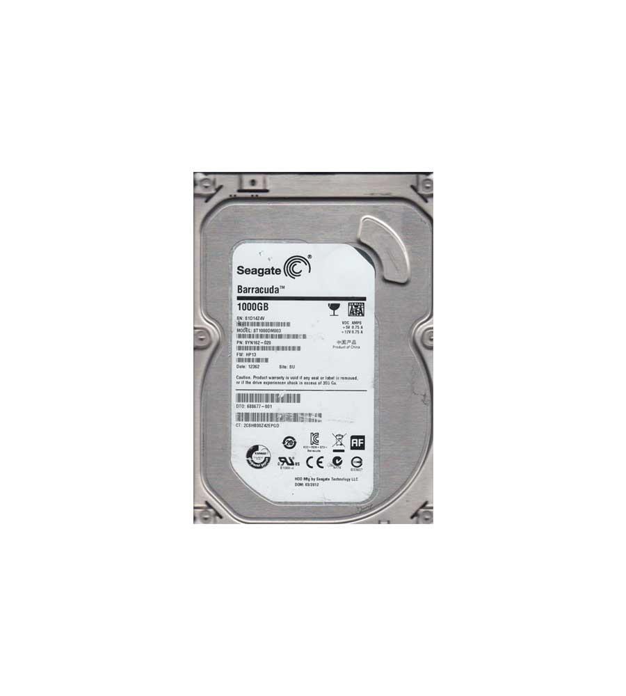 9YN162-510 Seagate Barracuda 1TB 7200RPM SATA 6Gbps 64MB Cache 3.5-inch Internal Hard Drive