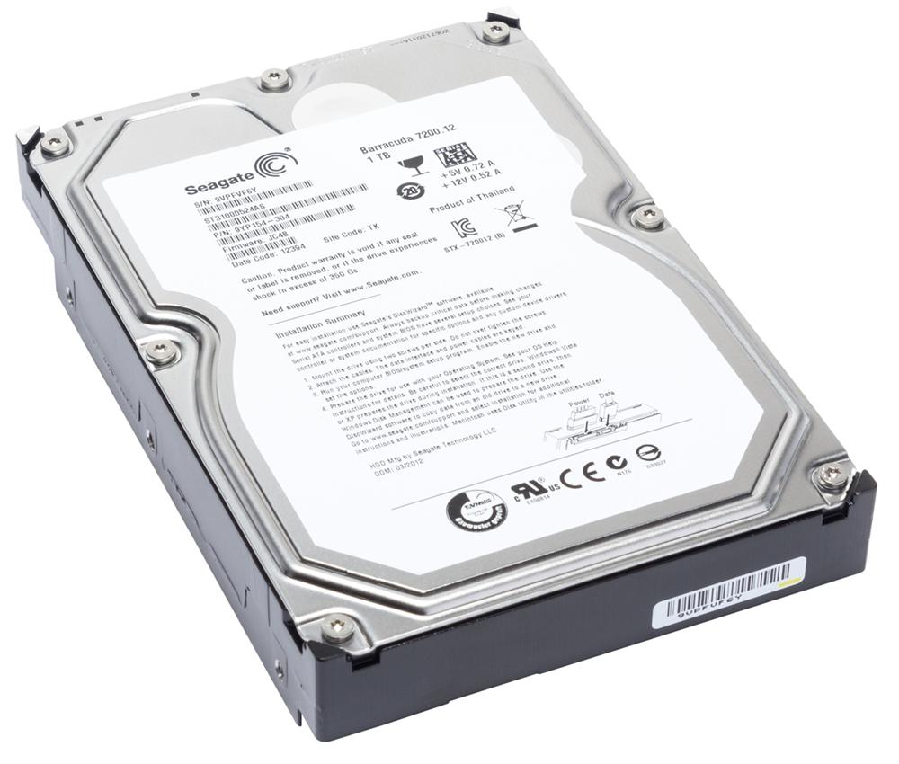 9YP154-304 Seagate Barracuda 1TB 7200RPM SATA 6Gbps 32MB Cache 3.5-inch Internal Hard Drive