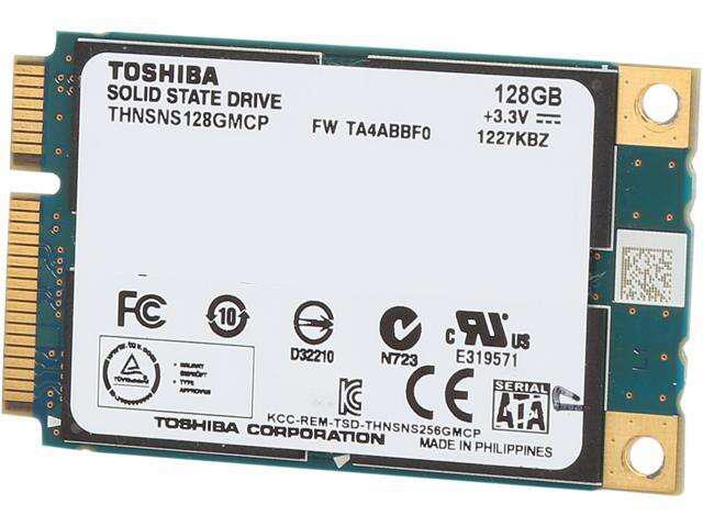A000297340 Toshiba 128GB MLC SATA 6Gbps mSATA Internal Solid State Drive (SSD)