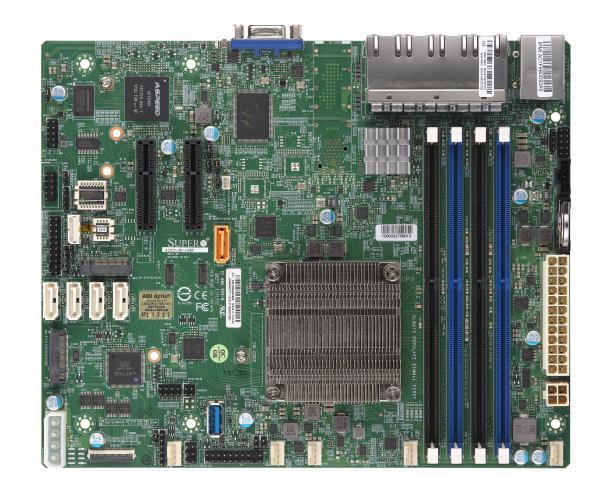 A2SDV-8C-LN8F SuperMicro FCBGA1310 System On Chipset Intel Atom C3758 Processors Support DDR4 4x DIMM 5x SATA3 6.0Gb/s Flex-ATX Motherboard (Refurbished)