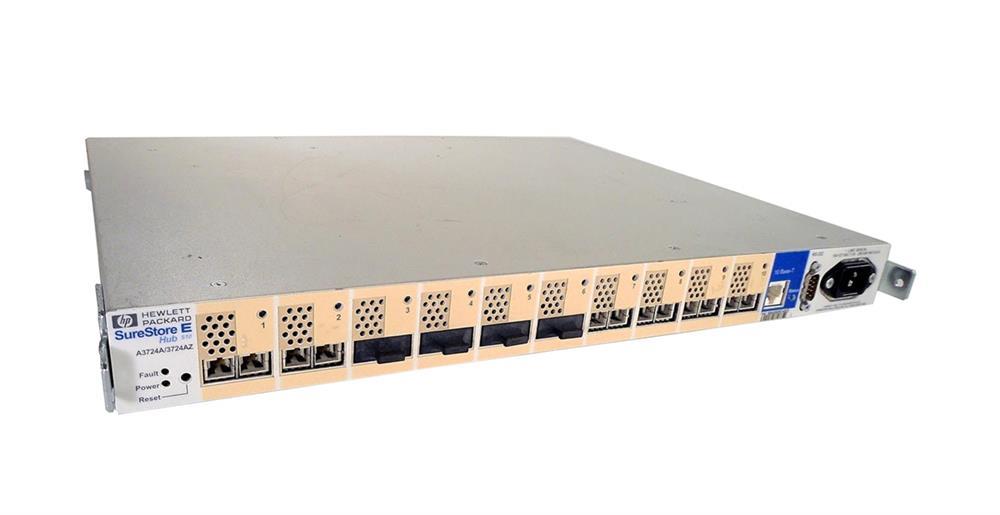 A3724-60101 HP Surestore E S10 10-Ports Fibre Channel FC Hub SW (1063Mbps) (Refurbished)