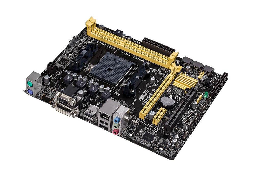 A55BM-E ASUS Socket FM2+ AMD A55 Chipset AMD Athlon / AMD A-Series Processors Support DDR3 2x DIMM 6x SATA 3.0Gb/s Micro-ATX Motherboard (Refurbished)