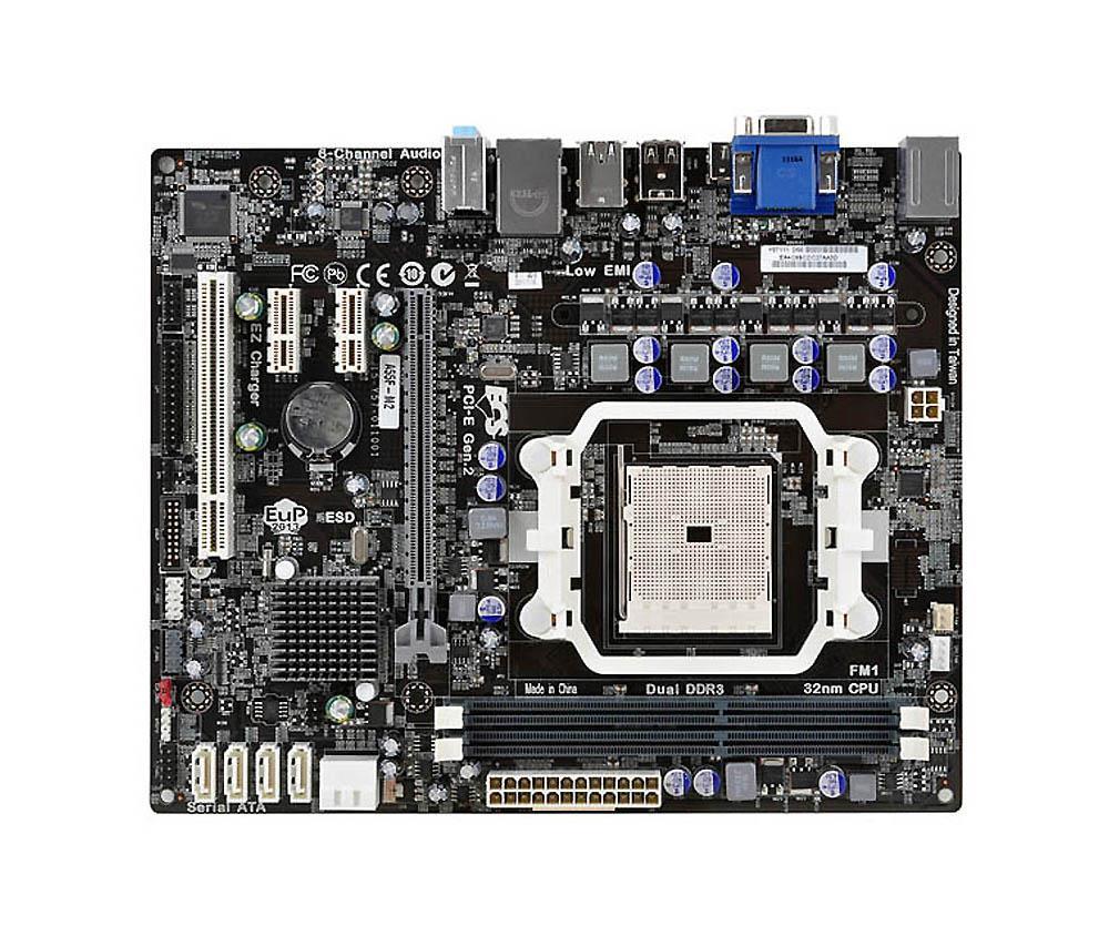 A55FM210A ECS Socket FM1 AMD A55 Chipset AMD A-Series/ AMD E-Series/ AMD Athlon Quad-Core/ Athlon Dual-Core/ AMD Sempron Dual-Core Processors Support DDR3 2x DIMM 6x SATA2 3.0Gb/s Micro-ATX Motherboard (Refurbished)