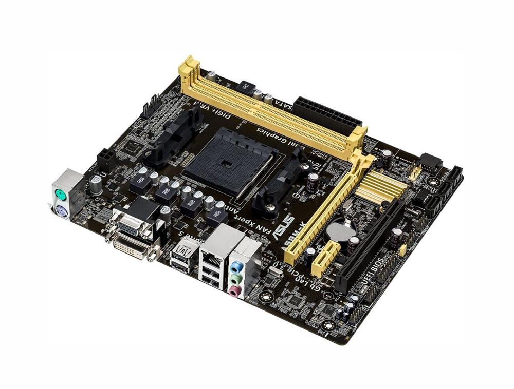 A58MK ASUS A58M-K Socket FM2+ AMD A58 FCH Chipset AMD Athlon/ A-Series Processors Support DDR3 2x DIMM 4x SATA 3.0Gb/s mATX Motherboard (Refurbished)