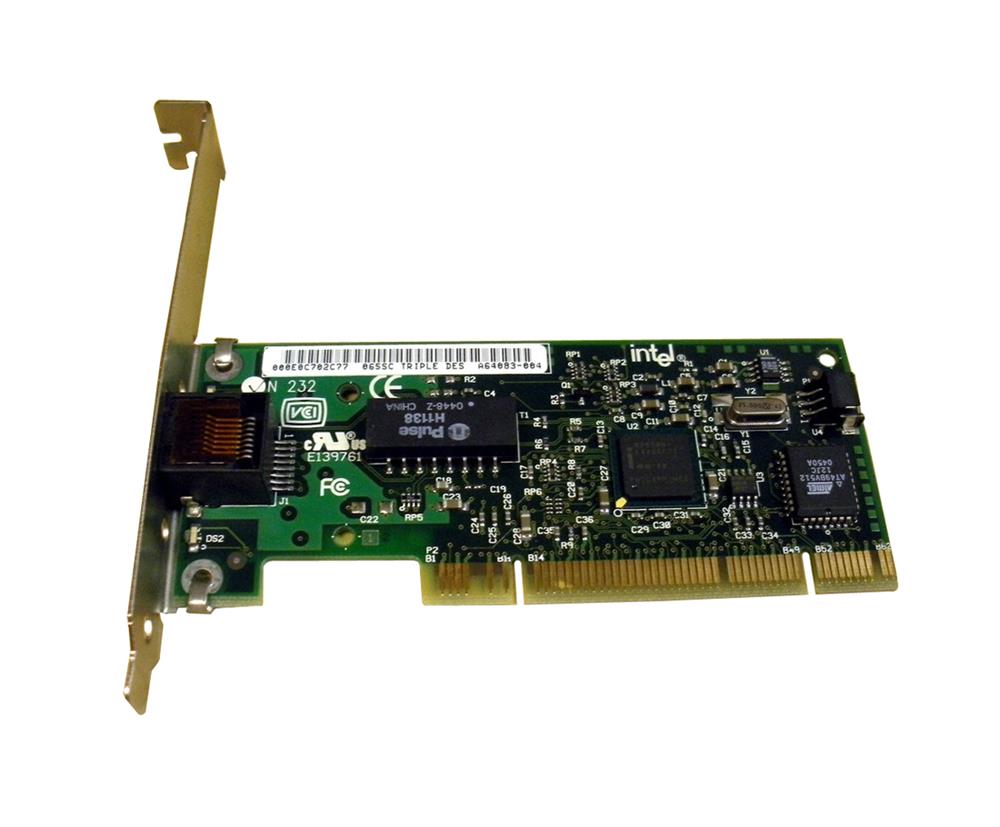 A64083-004 Intel PRO/100 S Single-Port RJ-45 100Mbps 10Base-T/100Base-TX Fast Ethernet PCI Server Network Adapter