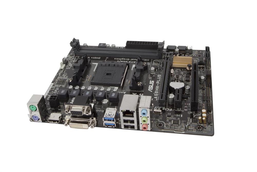 A68HM-PLUS Asus Socket FM2+ Athlon/A- Series Processors Support AMD A68H FCH (Bolton D2H) Chipset micro-ATX Motherboard (Refurbished)