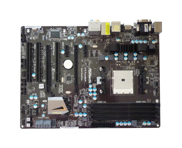 A75-PRO4/MVP ASRock Socket FM1 AMD A75 Chipset 100W Processors Support DDR3 4x DIMM 5x SATA3 6.0Gb/s ATX Motherboard (Refurbished)