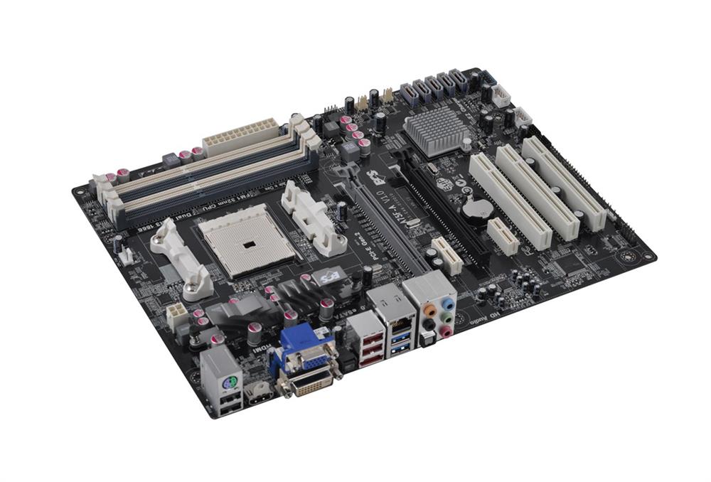 A75FA ECS Socket FM1 AMD A75 Chipset AMD A-Series/ AMD E-Series/ AMD Athlon Quad-Core/ Athlon Dual-Core/ AMD Sempron Dual-Core Processors Support DDR3 4x DIMM 5x SATA3 6.0Gb/s ATX Motherboard (Refurbished)