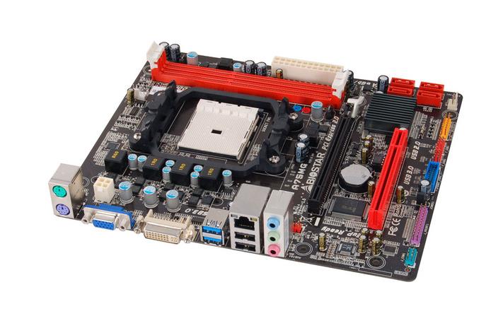 A75MG Biostar Socket FM1 AMD A75 Chipset AMD A-Series/ AMD E2- Series Processors Support DDR3 2x DIMM 4x SATA3 6.0Gb/s Micro-ATX Motherboard (Refurbished)