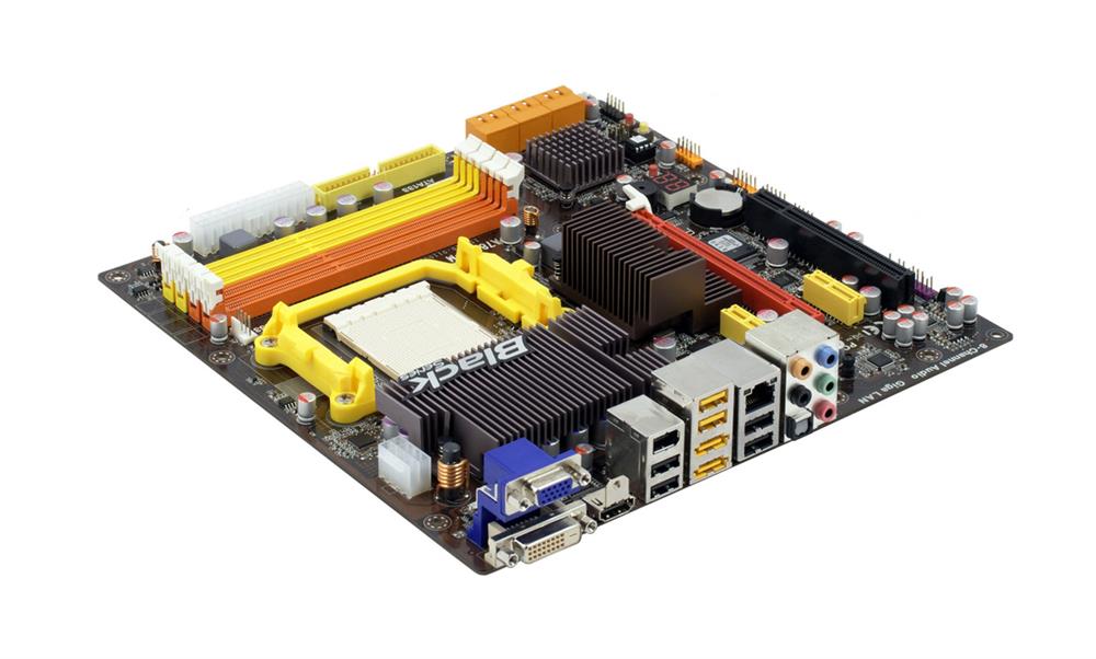 A785GM-M ECS Socket AM3 AMD 785G + SB710 Chipset AMD Phenom II X6/ AMD Phenom II Processors Support DDR3 4x DIMM 6x SATA 3.0Gb/s Micro-ATX Motherboard (Refurbished)