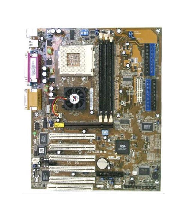 A7V266-E ASUS Socket A VIA Apollo KT266A Chipset AMD Athlon/ AMD Duron Processors Support DDR 3x DIMM 2x ATA-100 ATX Motherboard (Refurbished)
