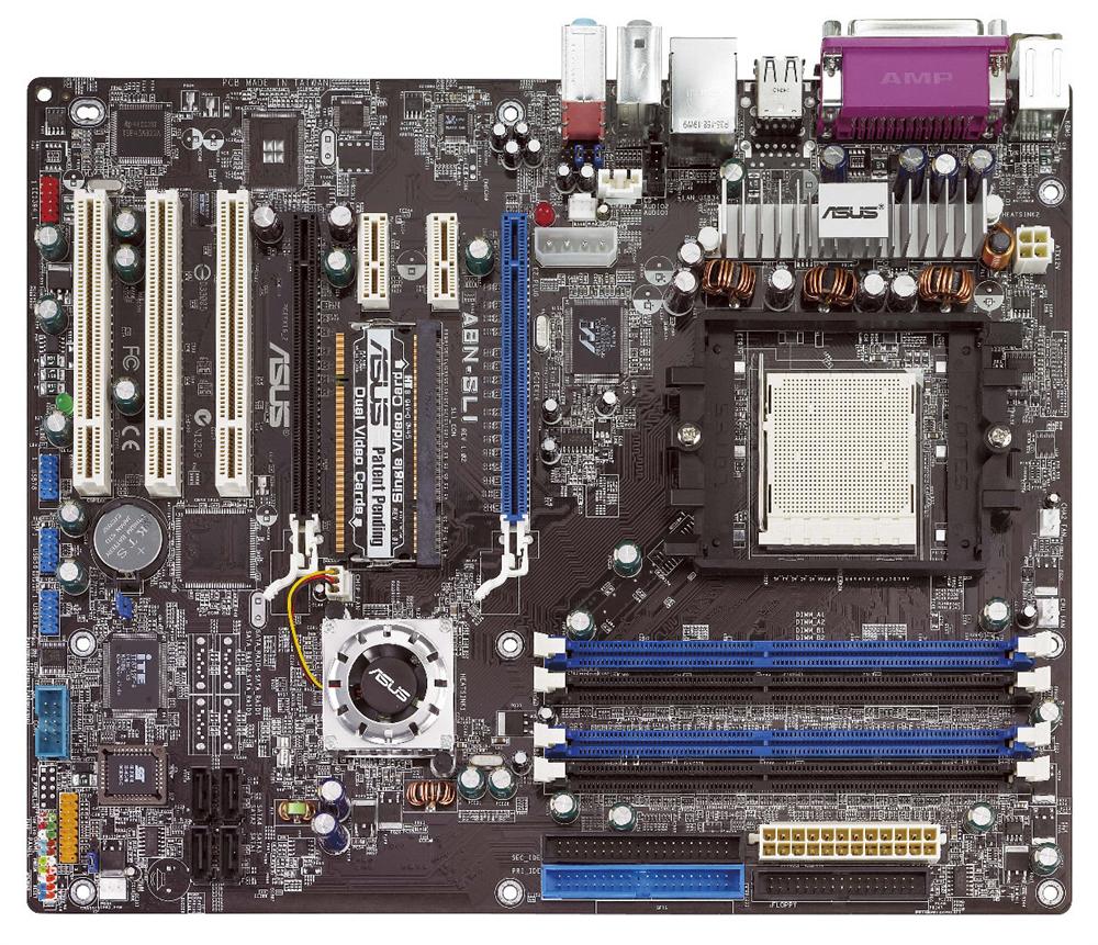 A8N-SLI ASUS Socket 939 Nvidia nForce4 SLI AMD Athlon 64/ Athlon 64 FX Processors Support DDR 4x DIMM 4x SATA 1.50Gb/s ATX Motherboard (Refurbished)
