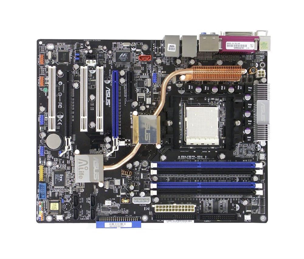 A8N32-SLI ASUS Deluxe Socket 939 Nvidia nForce4 SLI Chipset AMD Athlon 64 X2/ Athlon 64 FX/ Athlon 64/ AMD Sempron Processors Support DDR 4x DIMM 5x SATA3.0Gb/s ATX Motherboard (Refurbished)