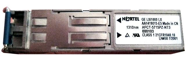 AA1419015-E5 Nortel 1.25Gbps 1000Base-LX Single-mode Fiber 10km 1310nm Duplex LC Connector SFP Transceiver Module (Refurbished)