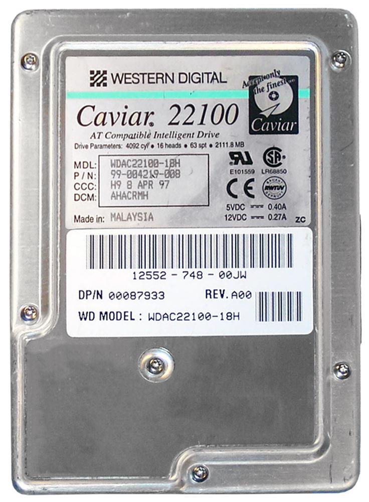 AC22100 Western Digital Caviar 2.1GB 5200RPM ATA-33 128KB Cache 3.5-inch Internal Hard Drive