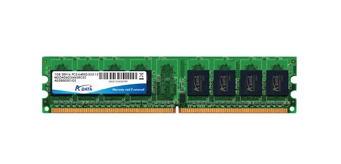 AD20800X512MU ADATA 1GB Kit (2 X 512MB) PC2-6400 DDR2-800MHz non-ECC Unbuffered CL4 (4-4-4-12) 240-Pin DIMM Dual Channel Memory