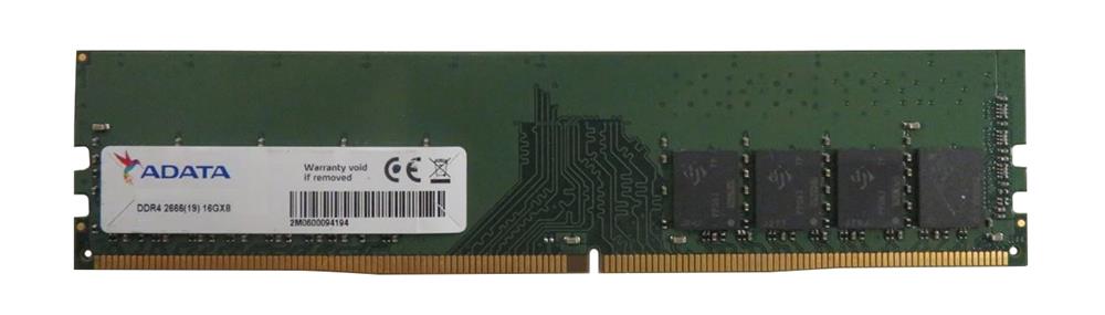 AD4U2666716G19-SGN ADATA 16GB PC4-21300 DDR4-2666MHz non-ECC Unbuffered CL19 288-Pin DIMM 1.2V Single Rank Memory Module