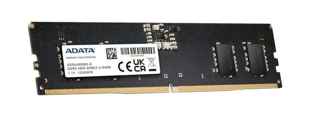 AD5U48008G-S Adata 8GB PC5-38400 DDR5-4800MHz Non-ECC Unbuffered CL40 288-Pin DIMM 1.1V Single Rank Memory Module