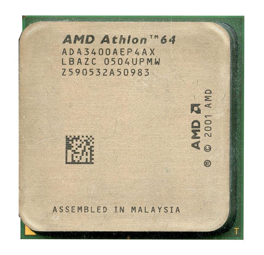 ADA3400AEP4AX AMD Athlon 3400+ 2.40GHz 1600MHz FSB 512KB L2 Cache Socket 754 Desktop Processor