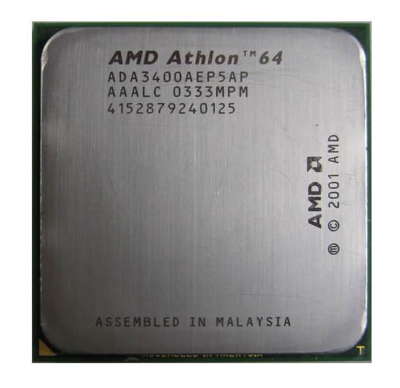 ADA3400AEP5AP AMD Athlon 3400+ 2.20GHz 1600MHz FSB 1MB L2 Cache Socket 754 Desktop Processor