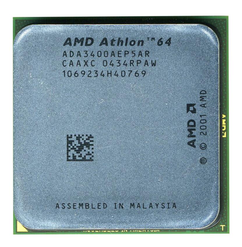 ADA3400AEP5AR AMD Athlon 3400+ 2.20GHz 1600MHz FSB 1MB L2 Cache Socket 754 Desktop Processor