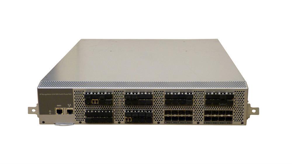 AE496A HP StorageWorks 4/64 SAN Switch Power Pack with 32 active ports 32 Ports SFP 4Gbps 2U Rack-mountable (Refurbished)
