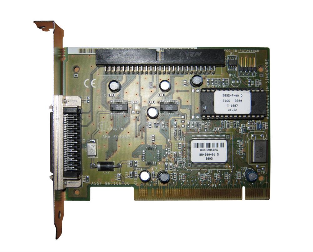 AHA-2940AU Adaptec Ultra SCSI 50-Pin 32-Bit PCI Controller Card