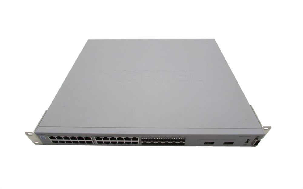AL1001E07-E5GS Nortel Ethernet Routing Switch 5530-24TFD Stackable Switch 24 10/100/1000BaseT Ports 12 shared SFP Ports 2 XFP 10 Gig Ports 1.5 Foot Stacking Cable RoHS 5/6 Compliant (Refurbished)
