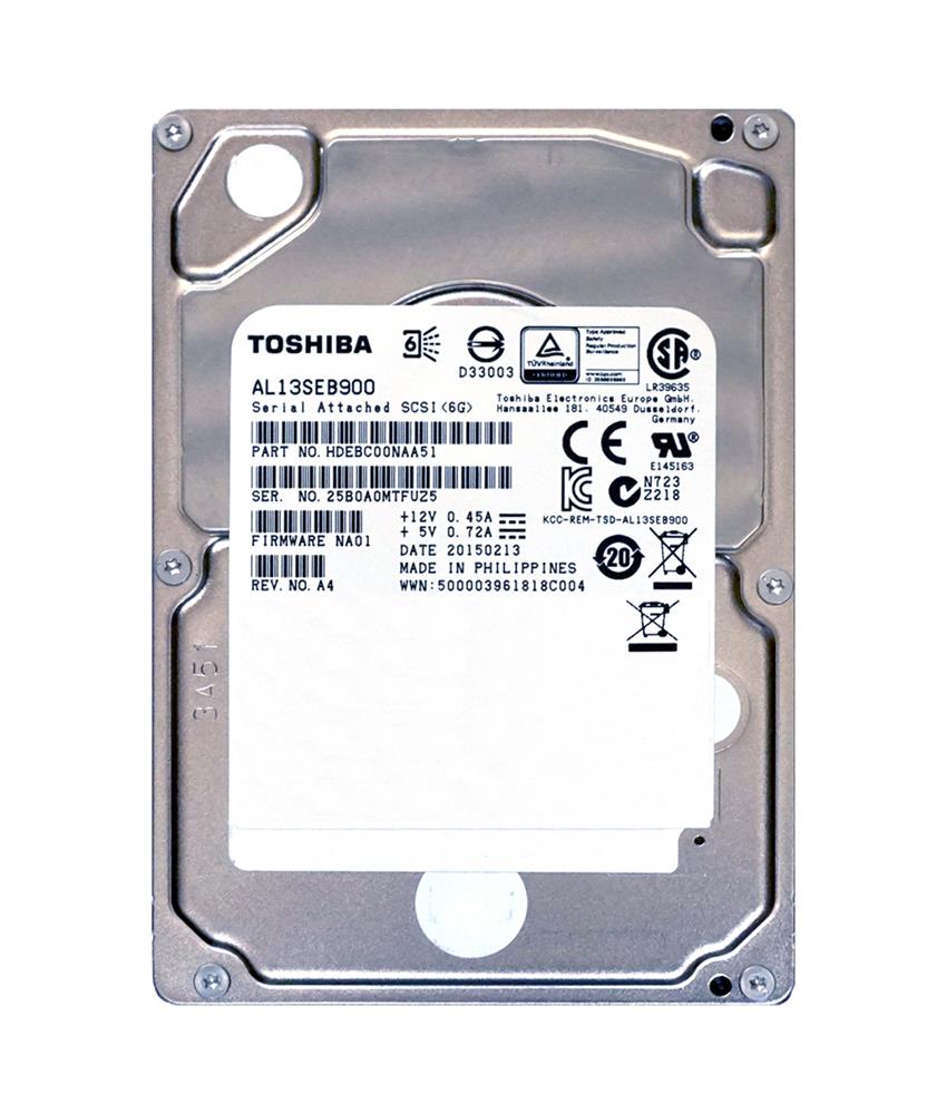 AL13SEB900 Toshiba Enterprise Performance 900GB 10000RPM SAS 6Gbps 64MB Cache (512n) 2.5-inch Internal Hard Drive