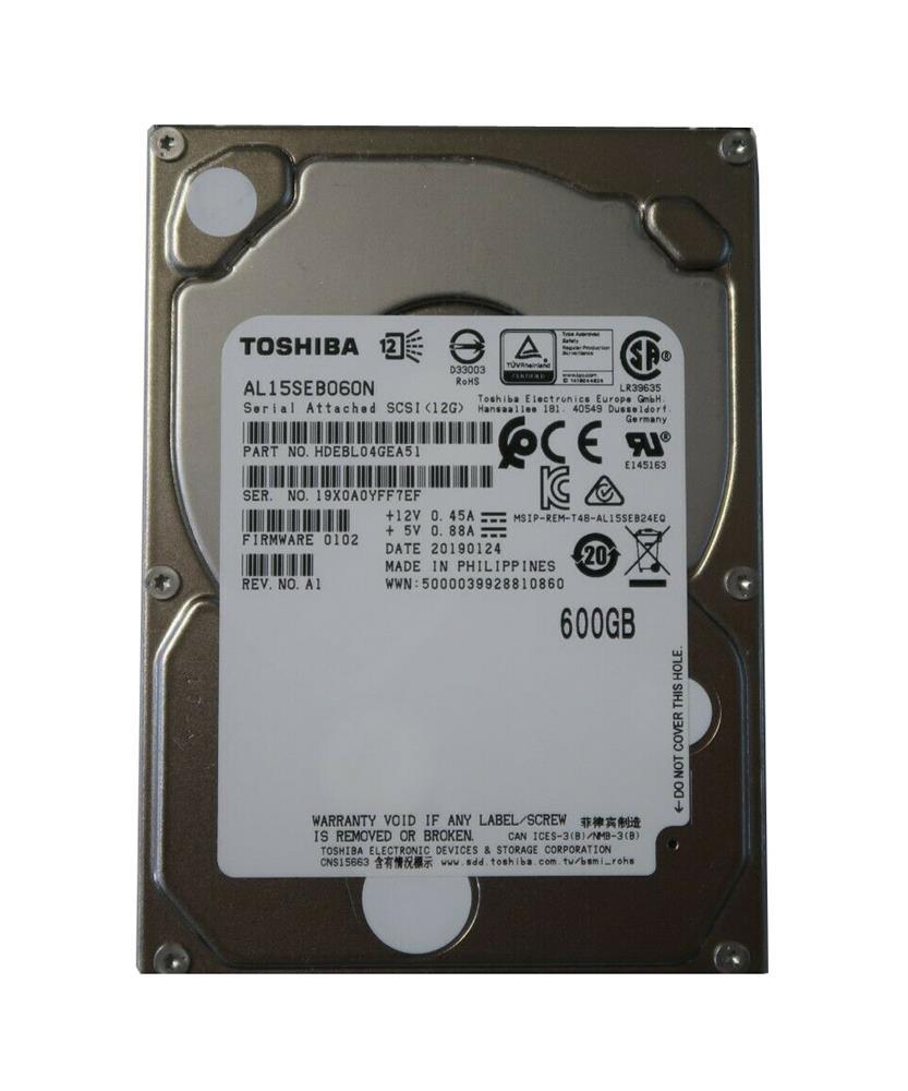 AL15SEB060N Toshiba Enterprise Performance 600GB 10000RPM SAS 12Gbps 128MB Cache (512n) 2.5-inch Internal Hard Drive