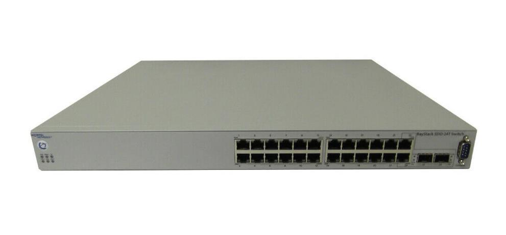 AL2012E53-E5 Nortel Ethernet Switch 470-24T-PWR with 24-Ports 10/100 IEEE802.3af Power over Ethernet Ports and 2 built-in GBIC- 46cm/18-Inch Stacking (Refurbished)