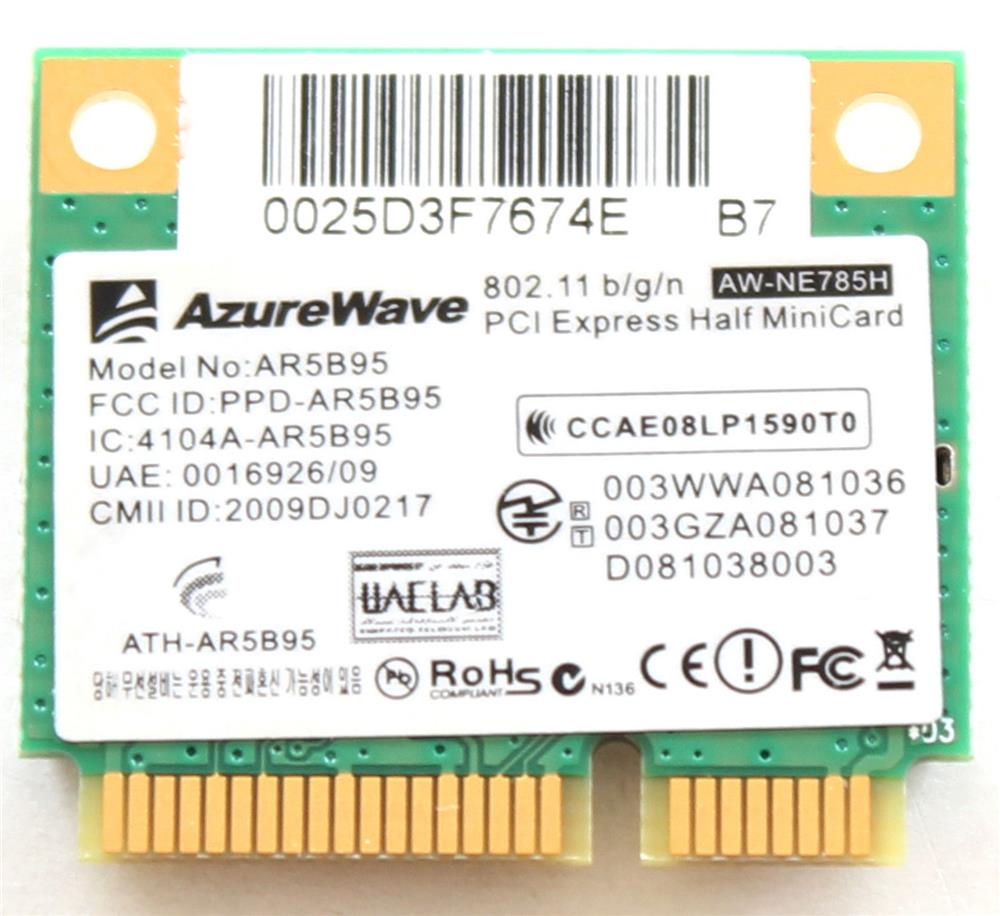 AR5B95 ASUS 802.11b/g/n Wireless Mini PCI Express Network Card (Refurbished)