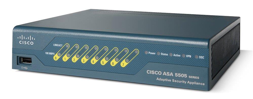 ASA5505-UL-BUN-K9 Cisco ASA 5505 Firewall Edition Bundle Security Appliance Unlimited users (Refurbished)
