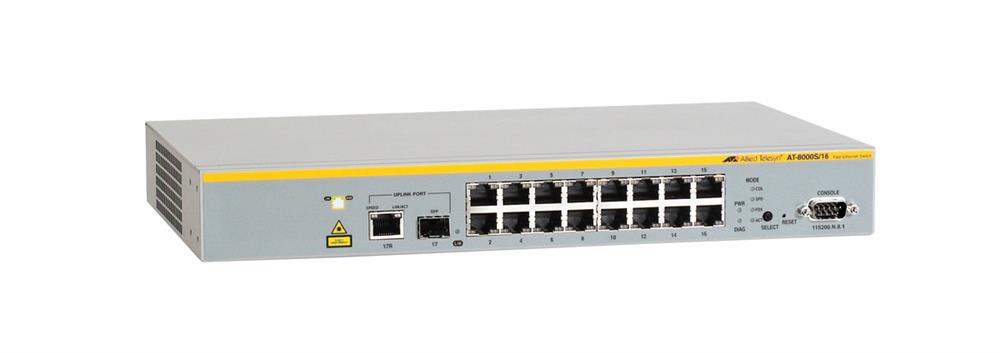 AT-8000S/16-30 Allied Telesis AT-8000S/16 Ethernet Switch 17 Port 1 Slot 16 10/100Base-T (Refurbished)