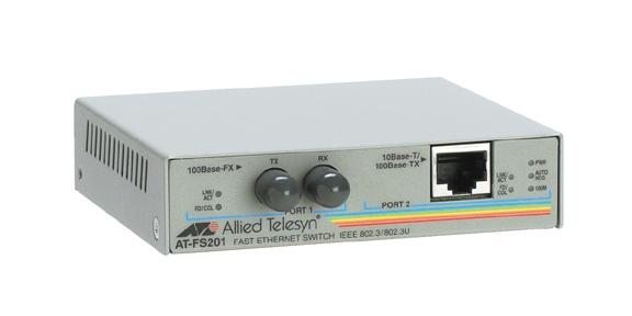 AT-FS201 Allied Telesis 1 x 10/100Base-TX LAN 1 x 100Base-FX LAN Ethernet Switch (Refurbished)