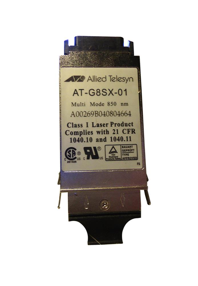AT-G8SX-01 Allied Telesis 1.25Gbps 1000Base-SX Multi-mode Fiber 550m 850nm Duplex SC Connector GBIC Transceiver Module