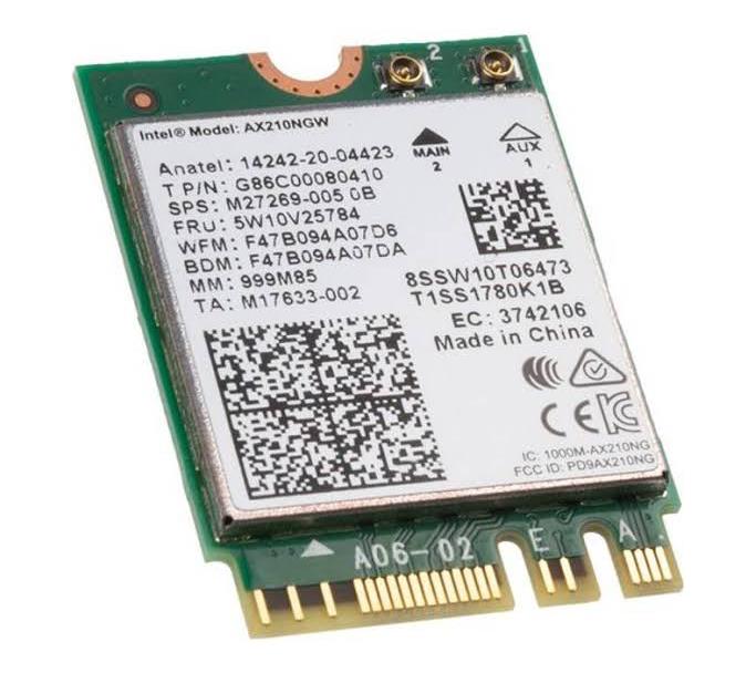 AX210.NGWG.NV Intel 1-Port Fi 6E AX210 M.2 2230 Network Adapter
