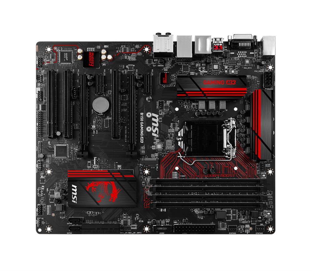 B150GAMINGM3 MSI Socket LGA 1151 Intel B150 Chipset 6th Generation Core i7 / i5 / i3 / Pentium / Celeron Processors Support DDR4 4x DIMM 6x SATA 6.0Gb/s ATX Motherboard (Refurbished)